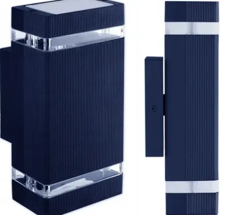 Lampa elewacyjna LED kinkiet ogrodowy Antracyt 2xGU10 aluminium IP54