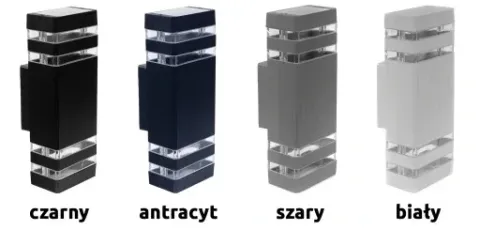 Lampa elewacyjna LED zewnętrzna kinkiet ogrodowy 2xGU10 aluminium IP54