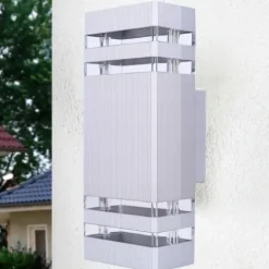 Lampa elewacyjna LED zewnętrzna kinkiet ogrodowy 2xGU10 aluminium IP54