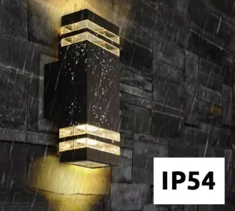 Lampa elewacyjna zewnętrzna kinkiet ogrodowy 2xGU10 aluminium IP54