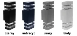 Lampa elewacyjna zewnętrzna kinkiet ogrodowy 2xGU10 aluminium IP54