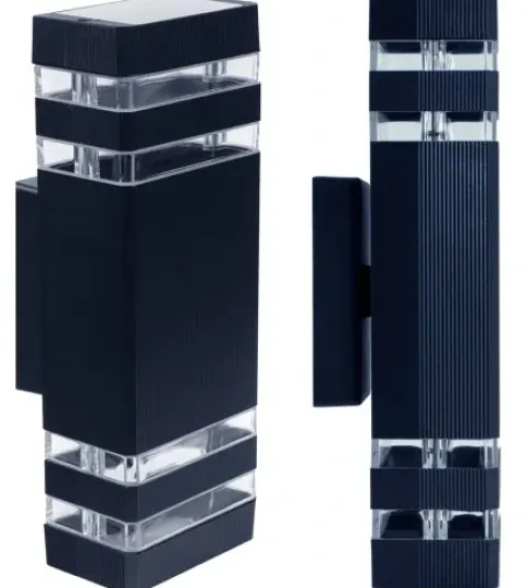 Lampa elewacyjna zewnętrzna kinkiet ogrodowy 2xGU10 aluminium IP54