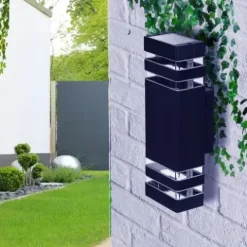Lampa elewacyjna zewnętrzna kinkiet ogrodowy 2xGU10 aluminium IP54