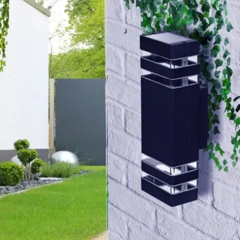 Lampa elewacyjna zewnętrzna kinkiet ogrodowy 2xGU10 aluminium IP54