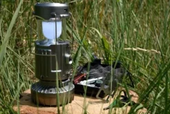 LAMPA KEMPINGOWA SOLARNA LED USB POWERBANK LATARKA SKŁADANA Z UCHWYTEM