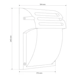LAMPA KINKIET OGRODOWY ELEWACYJNA ZEWNĘTRZNA 1xE27 IP44 EDO