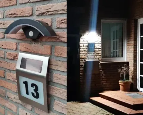 LAMPA KINKIET ZEWNETRZNY ELEWACYJNY LED 12W Z CZUJNIKIEM RUCHU I ZMIERZCHU