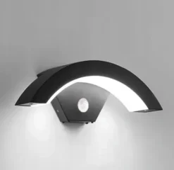 LAMPA KINKIET ZEWNETRZNY ELEWACYJNY LED 12W Z CZUJNIKIEM RUCHU I ZMIERZCHU