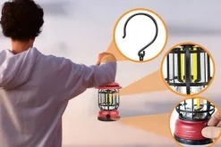LAMPA LAMPKA LED TURYSTYCZNA KEMPINGOWA AKUMULATOROWA WISZĄCA ŁADOWANA USB