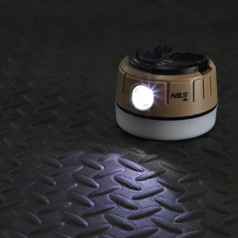 LAMPA LATARKA TURYSTYCZNA KEMPINGOWA POD NAMIOT USB LED 500+100 lm NILS CAM