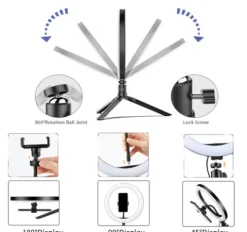 Lampa LED 26cm ze statywem F-260
