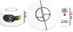 Lampa nocna projektor gwiazd SPIRAL biały