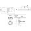 Lampa tylna Mitsubishi Fuso Canter Renault D Maxity Midlum Gniazdo 6pin tył