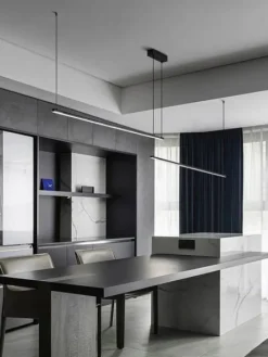 Lampa wisząca MONAKO DUO LED długa nad stół nowoczesna 210cm slim Wobako