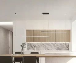 Lampa wisząca MONAKO DUO LED długa nad stół nowoczesna 210cm slim Wobako