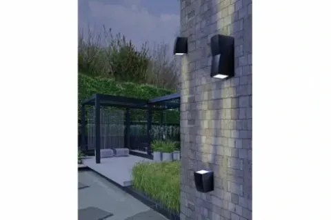 Lampa zewnętrzna kinkiet elewacyjny REZIA 1 czarna