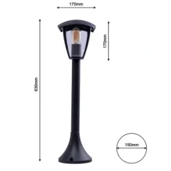 LAMPA ZEWNĘTRZNA SŁUPEK 1x60W E27 FOX EKO-LIGHT