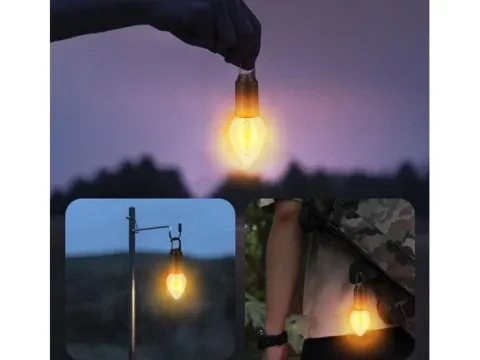 Lampka lampa solarna turystyczna led żarówka do ogrodu kemping biwak