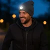 Lampka led do czapki z lampką latarką led ładowana usb 3 tryby świecenia