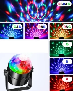 Lampy Dyskotekowe Kule LED Disco Lights 2 Szt Pilot USB Imprezowe RGB