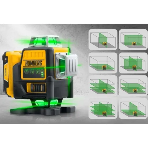 Laser krzyżowy w walizce + statyw Humberg HM-171