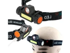 Latarka czołowa z magnesem czołówka 4w1 lampka cob
