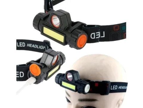 Latarka czołowa z magnesem czołówka 4w1 lampka cob