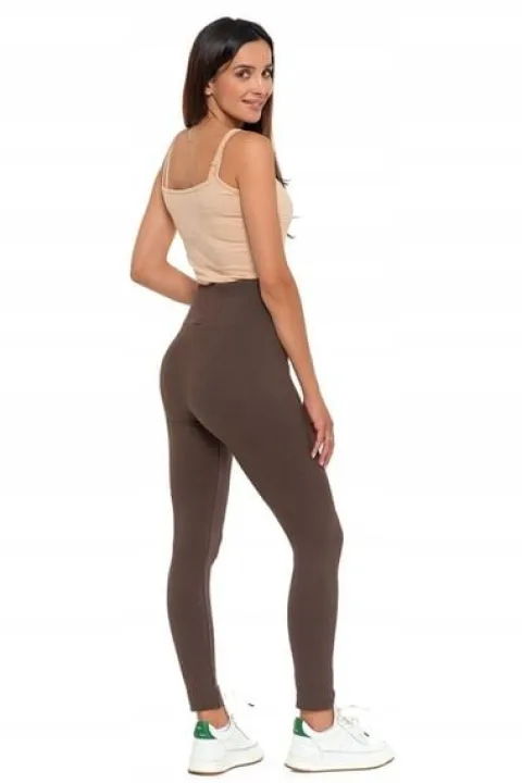 Legginsy Prążkowane Damskie z Wysokim Stanem Modne Fit Getry MORAJ S/M