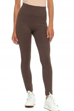 Legginsy Prążkowane Damskie z Wysokim Stanem Modne Fit Getry MORAJ S/M