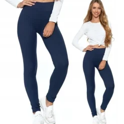 Legginsy z Wysokim Stanem KRYJĄCE Sportowe Getry Fit Klasyczne MORAJ L/XL