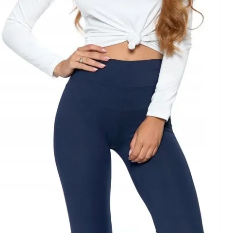 Legginsy z Wysokim Stanem KRYJĄCE Sportowe Getry Fit Klasyczne MORAJ L/XL