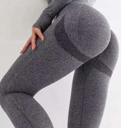 LEGINSY SPORTOWE DAMSKIE PUSH UP ROZMIAR L SZARE