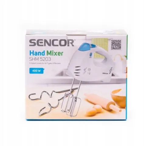 Lekki mikser ręczny blender CICHY 400W TURBO 5 pręd Sencor SHM 5203-EUE3