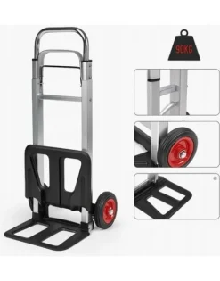 LEKKI WÓZEK MAGAZYNOWY TRANSPORTOWY MŁYNARKA SKŁADANY TACZKOWY 90KG ALU