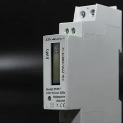 LICZNIK ENERGII QOLTEC LCD 32A JEDNOFAZOWY MONTAŻ DIN