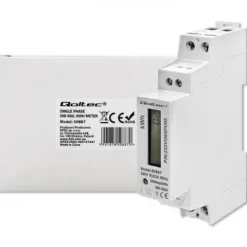 LICZNIK ENERGII QOLTEC LCD 32A JEDNOFAZOWY MONTAŻ DIN