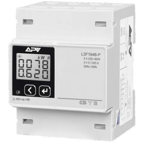 LICZNIK ENERGII TRÓJFAZOWY LCD MODBUS 100A RS485 IP54