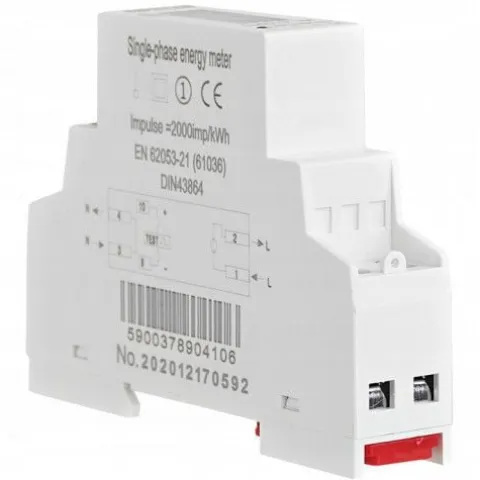 LICZNIK JEDNOFAZOWY LCD 40A 5A POMIAR ENERGII KWH NA SZYNĘ