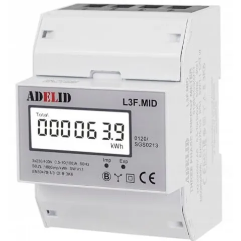 LICZNIK TRÓJFAZOWY LCD LED 100A 230V400V IP51 99999 KWH