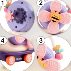 Ślimak Jeżdżący Interaktywny Dla Dzieci Zabawka Spinner Do Kąpieli Wiatrak