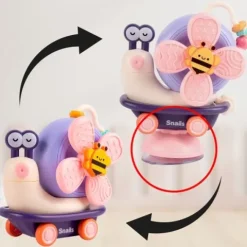 Ślimak Jeżdżący Interaktywny Dla Dzieci Zabawka Spinner Do Kąpieli Wiatrak