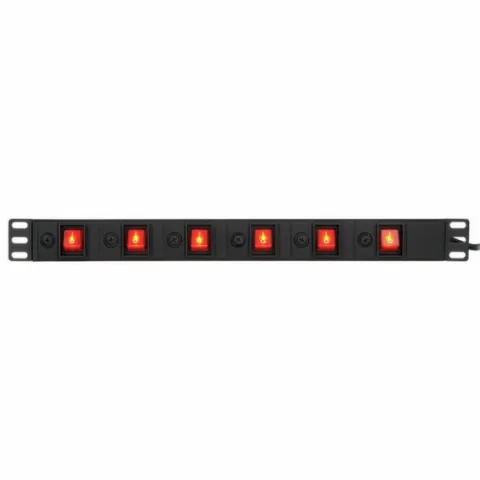 Listwa zasilająca 6 gniazd z osobnymi włącznikami the t.racks Power MS6