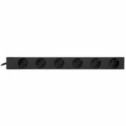Listwa zasilająca 6 gniazd z osobnymi włącznikami the t.racks Power MS6
