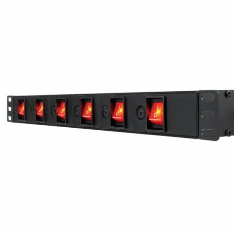 Listwa zasilająca 6 gniazd z osobnymi włącznikami the t.racks Power MS6