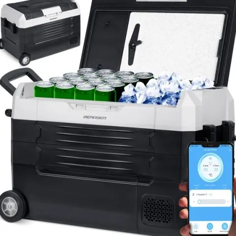 Lodówka kompresorowa turystyczna Icemax 400 Berdsen 40 litry - czarno-szara
