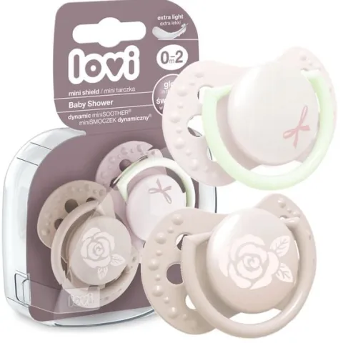 LOVI Smoczek uspokajający 0-2 miesiące BABY SHOWER GIRL 2 sztuki