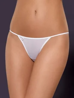 Luiza stringi białe - z efektownym wzorem z tyłu Obsessive L/XL