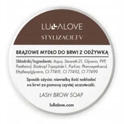 LULLALOVE Brązowe mydło do stylizacji brwi x Stylizacje, odżywka 30ml