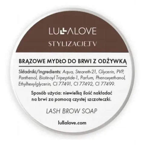 LULLALOVE Brązowe mydło do stylizacji brwi x Stylizacje, odżywka 30ml