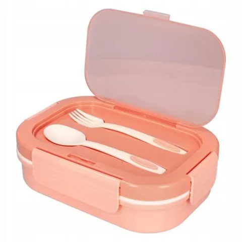 LUNCHBOX 3 PRZEGRÓDKI SZTUĆCE LUNCH BOX POJEMNIK ŚNIADANIE ŚNIADANIÓWKA
